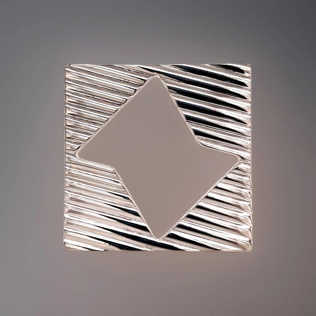 Silver 1990s Tiffany & Co Estate Abstract Brooch Sterling Silver For Sale - Image 8 of 12