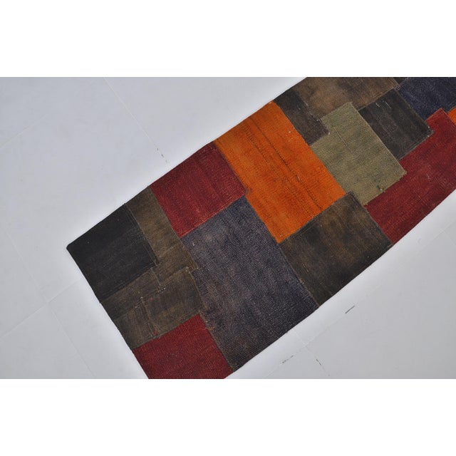 Vintage Old Curtian Kilim Runner For Sale - Image 4 of 10