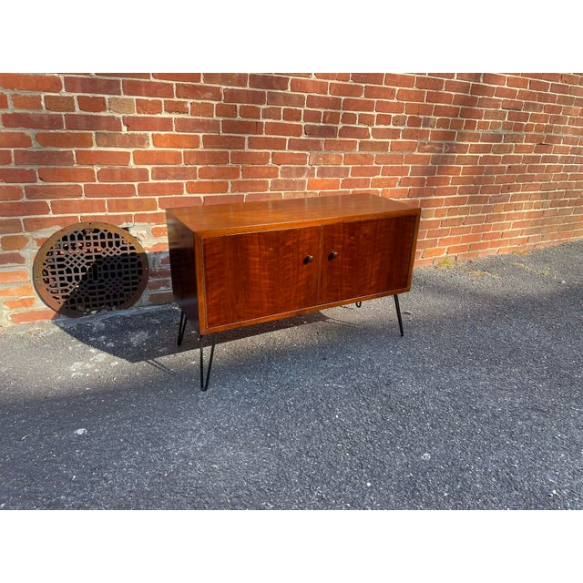 Auburn 1960s Mid Century Danish Teak Media & Vinyl Record Cabinet For Sale - Image 8 of 10
