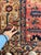 Antique Heriz Village Carpet Rare Camel Border with Coral Ground in Naive Harshang Design with Sickle Leaf Motif Rug 9.4 x 11.4 For Sale - Image 9 of 16