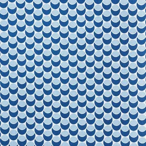 Schumacher X Studio Bon Buds Fabric in Navy & Sky