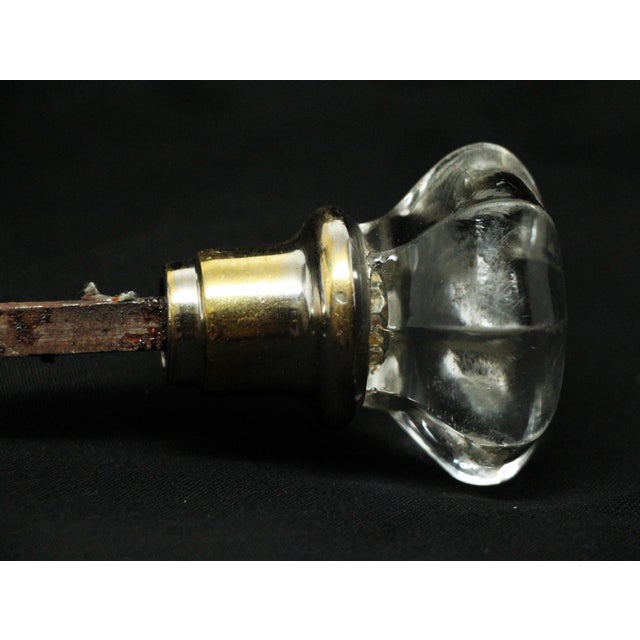Mid 20th Century Pair of Small Glass Octagon Door Knobs With Mercury Bullets For Sale - Image 5 of 5