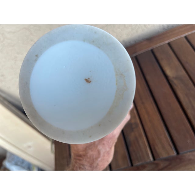 Glass Antique French Opaline Napolean III Vase For Sale - Image 7 of 7