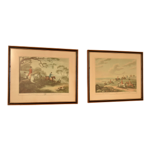 Pair of Framed Edward Orme Field Sports Lithographs