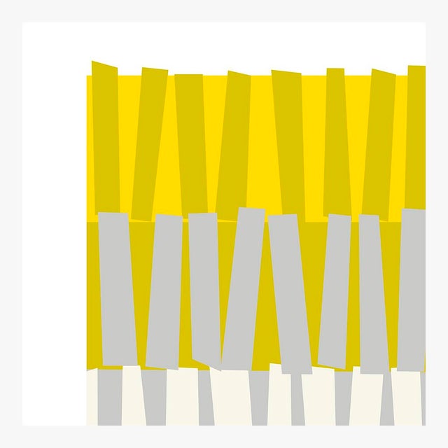 Color Rhythm in Yellow Fine Art Print 16" X 20" by Liz Roache For Sale - Image 4 of 6