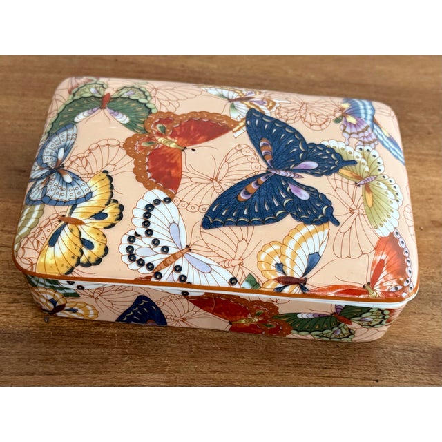 Late 20th Century Neiman Marcus Butterfly Storage Box For Sale - Image 10 of 10