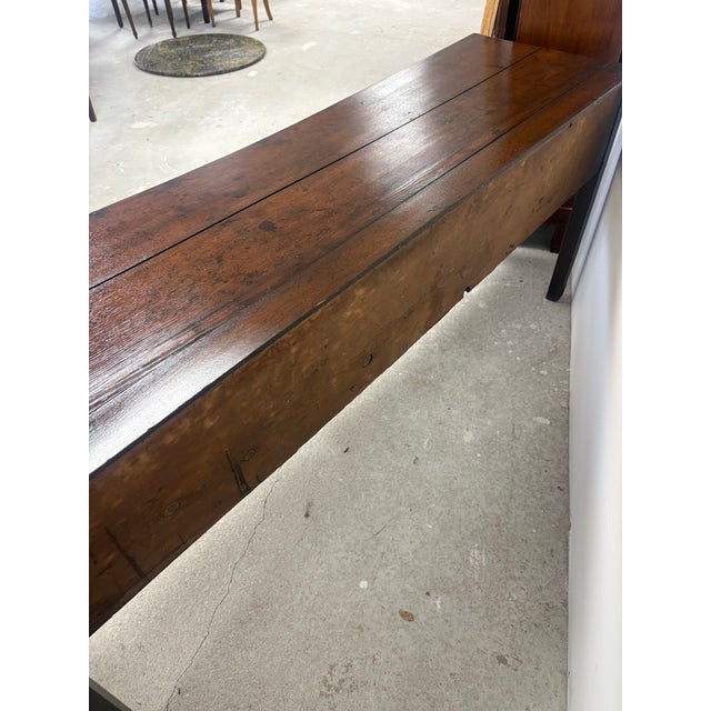 English 18th-Century English Oak Three-Drawer Dresser Base With Original Brasses For Sale - Image 3 of 7