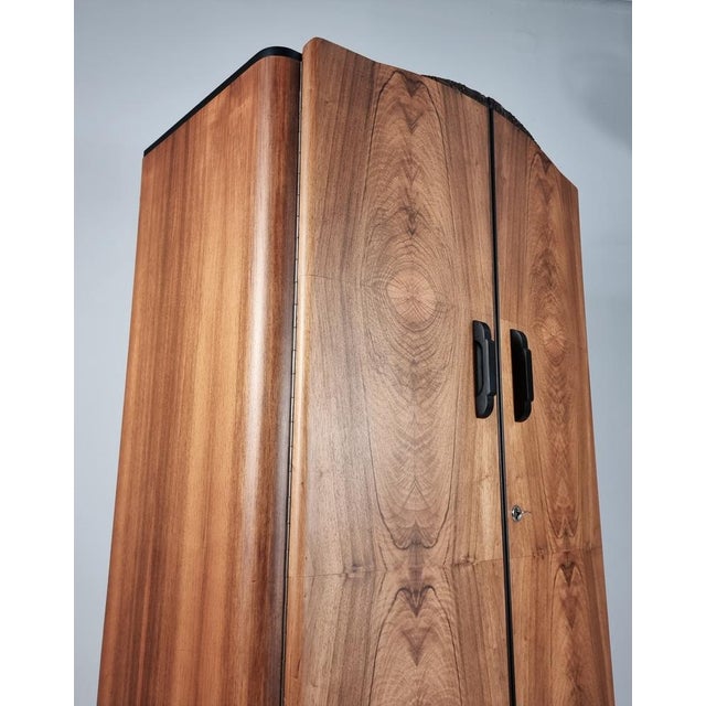 Art Deco Walnut Wardrobe by Jindrich Halabala, 1940s For Sale - Image 9 of 16