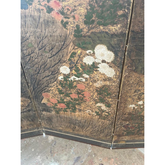 Paper Japanese Screen 17th Century For Sale - Image 7 of 11