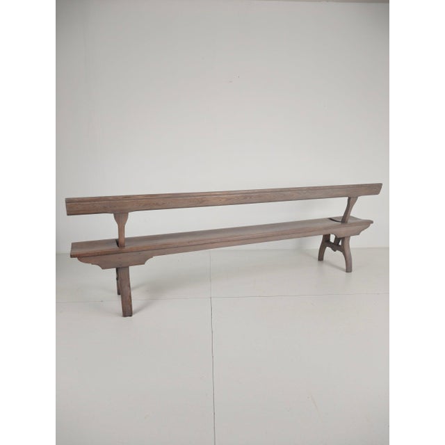 Victorian Pitch Pine Railway Bench with Reversible Backrest For Sale - Image 4 of 14