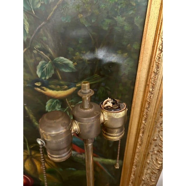Early 20th Century French Neoclassical Fluted Opaline & Gilt Brass Lamp For Sale In Kansas City - Image 6 of 9
