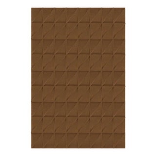 Brown Triangle Textured Rug from Marqqa For Sale