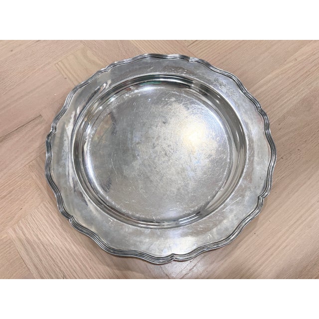 Lovely vintage silverplate serving tray. Made by Paul N Lackritz. Lackritz Jewelers was founded in Chicago in the early...