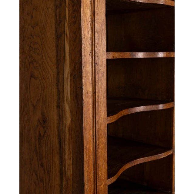 Brown Vintag Industrial Style Wooden Rolling Shutter Filing Cabinet, 1940s For Sale - Image 8 of 18