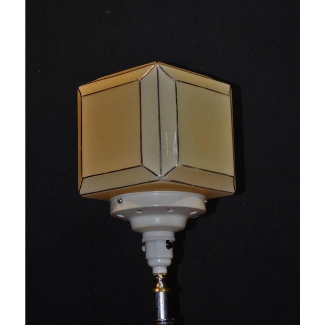Mid-Century Modern Danish Wood and Glass Table Lamp, 1960s For Sale - Image 6 of 18