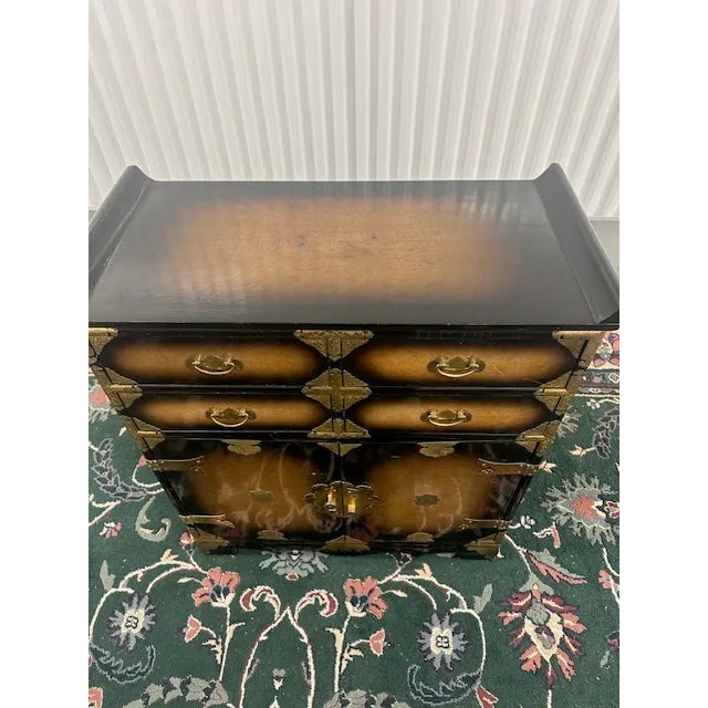 1920s 1920s Black & Gold Accent Chest For Sale - Image 5 of 11