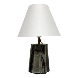 Scandinavian Glass Table Lamp by Reijmyre Glasbruk, 1950s For Sale