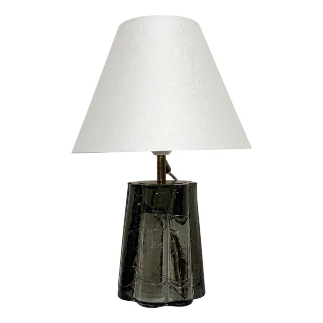 Scandinavian Glass Table Lamp by Reijmyre Glasbruk, 1950s For Sale