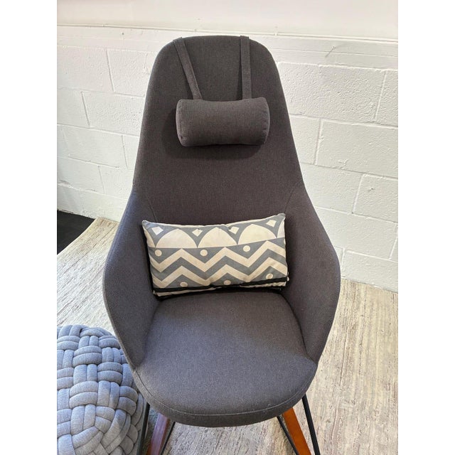 Pod Rocking Chair and Knot Ottoman For Sale - Image 9 of 10