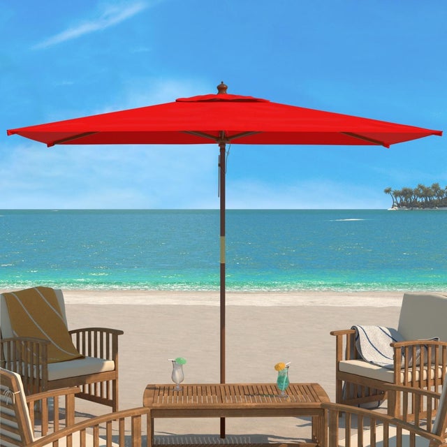 Create a stylish and shady retreat for any outdoor space with our Aklin market umbrella. Featuring a wide rectangular...