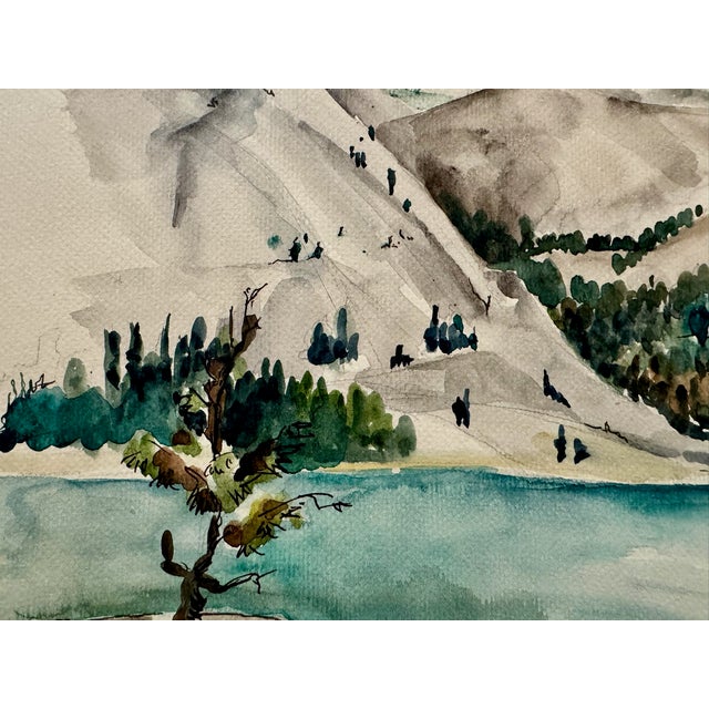Original watercolor on paper by Henry Emil Salloch, also known as Heinz Emil Salloch, the German-born American artist and...