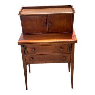 1960s Vintage Mid Century Danish+Teak Secretary Desk For Sale