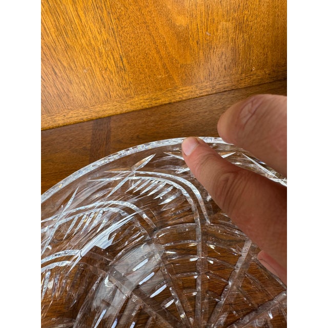 Waterford Marquis Cut Crystal Bowl – Vintage Irish Crystal Centerpiece For Sale - Image 11 of 11