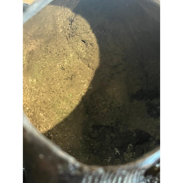 Antique Chinese Bronze Foo Dog Censer 9"H Heavy 6.5lb Guardian Lion Sculpture For Sale - Image 11 of 15