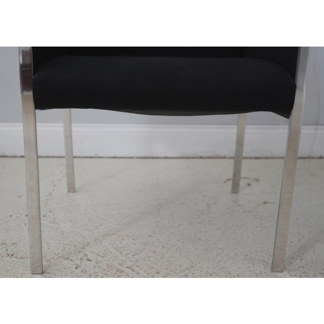 Pair Jens Risom Black & Chrome Mid Century Modern Chairs For Sale - Image 10 of 18
