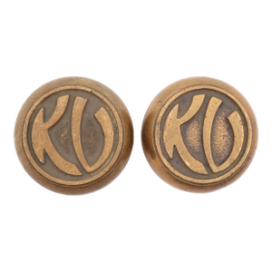 Pair of 1930s Bronze Knickerbocker Village Door Knobs