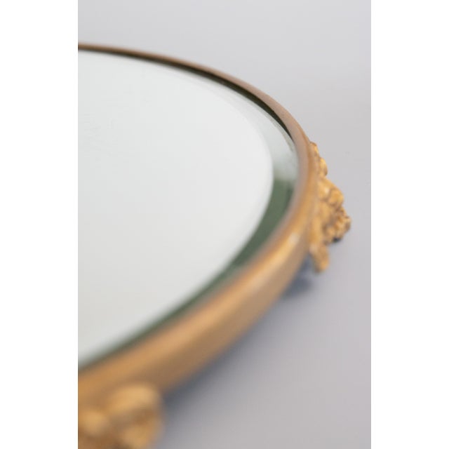 Early 20th Century Antique French Gilt Beveled Mirror Plateau Tray For Sale - Image 5 of 7