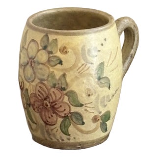 Vintage Hand Painted Algarve, Portugal Pottery Mug For Sale