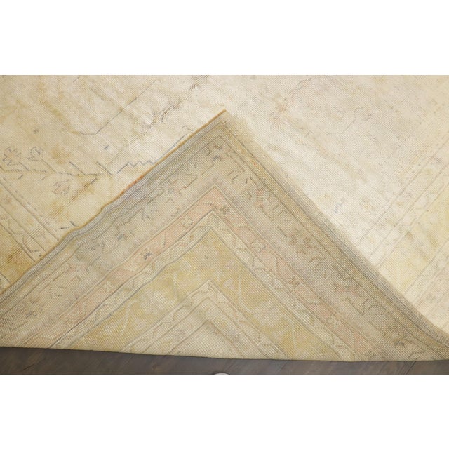 Textile Antique Zabihi Collection Oversize Square Turkish Oushak Rug - 13'2" x 15'6" For Sale - Image 7 of 11