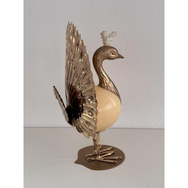 This one-of-a-kind Work of Art, sculpture bird by Antonio Pavia is a rare and gorgeous object, entirely handcrafted, with...