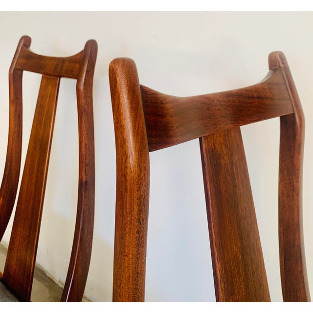 Mid-Century Modern Walnut Low Chairs - A Pair For Sale In Phoenix - Image 6 of 11