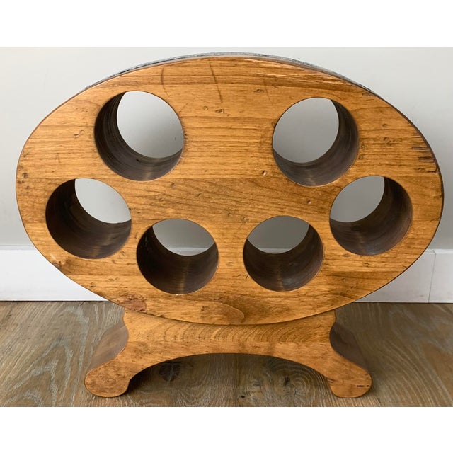 Vintage Wooden Tabletop Wine Rack For Sale In Los Angeles - Image 6 of 7