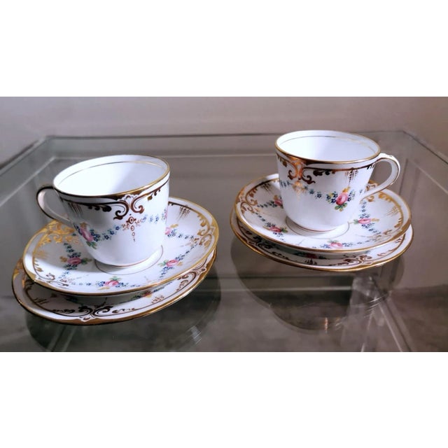 French 1930s Napoleon III Style Porcelain De Paris Coffee/Tea Service for Twelve People- 28 Pieces For Sale - Image 3 of 13