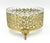 Vintage Hollywood Regency Gold-Tone Filigree & Glass Footed Dish — Candy / Nut Bowl / Vide Poche For Sale - Image 9 of 15