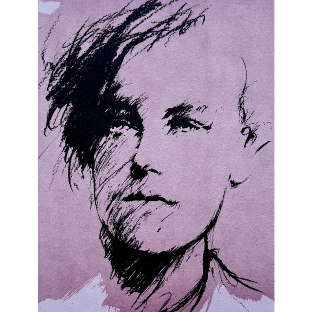 Contemporary Ernest Pignon-Ernest, Portrait of Rimbaud, 1986, Lithograph For Sale - Image 3 of 6