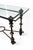 Modern Giacometti-Style Patinated Bronzed and Glass Console Table For Sale - Image 3 of 10