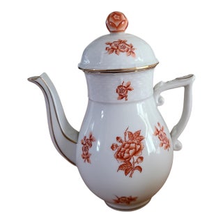 Herend Eton Rust Vintage 1950s - 6.5" Individual Serving Coffee Pot - Discontinued For Sale