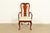 A gorgeous Queen Anne or Georgian style armchair or dining captain chair By Thomasville USA, Circa 1980s Solid carved...