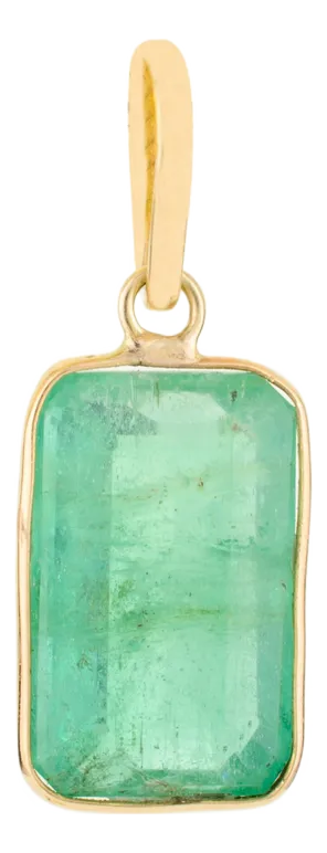 3.52 Carat Zambian Emerald Pendant Father's Day Gift