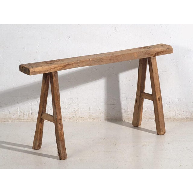 Small Antique Wooden Bench For Sale - Image 9 of 9