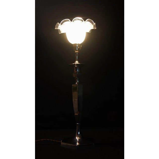 Silver-Plated Newel Post Lamp from Hawksworth Eyre & Co., England, 1920 For Sale - Image 6 of 13