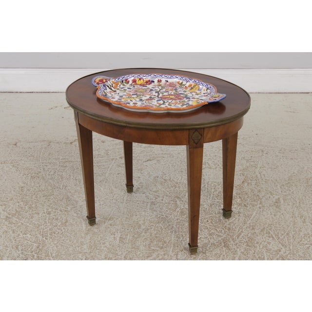 French Gien Louis XVI Tray Top Oval Side Table For Sale - Image 4 of 15