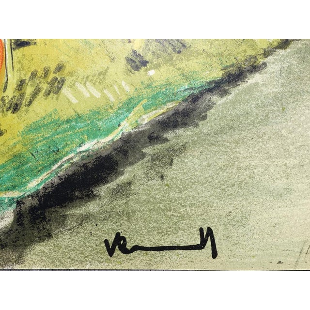 Modern After Maurice De Vlaminck, The Road, 1958, Original Signed Lithograph For Sale - Image 3 of 6
