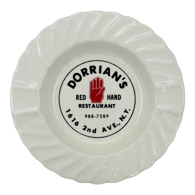 Vintage Dorrian's Red Hand Nyc Bar Restaurant Ashtray For Sale