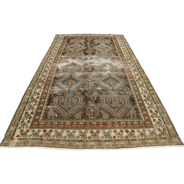 Tribal Antique Persian Malayer Rug - 05'03 X 09'08 For Sale - Image 3 of 9