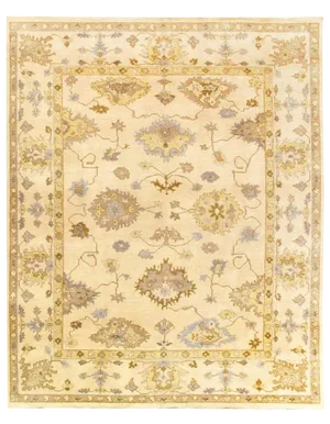 Pasargad Ivory Fine Hand Knotted Oushak Rug 8' X 10'